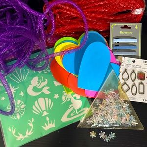 LOT CRAFT SUPPLIES For Lots of Projects & Hours of Fun Set of 23 Brand New